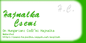 hajnalka csemi business card